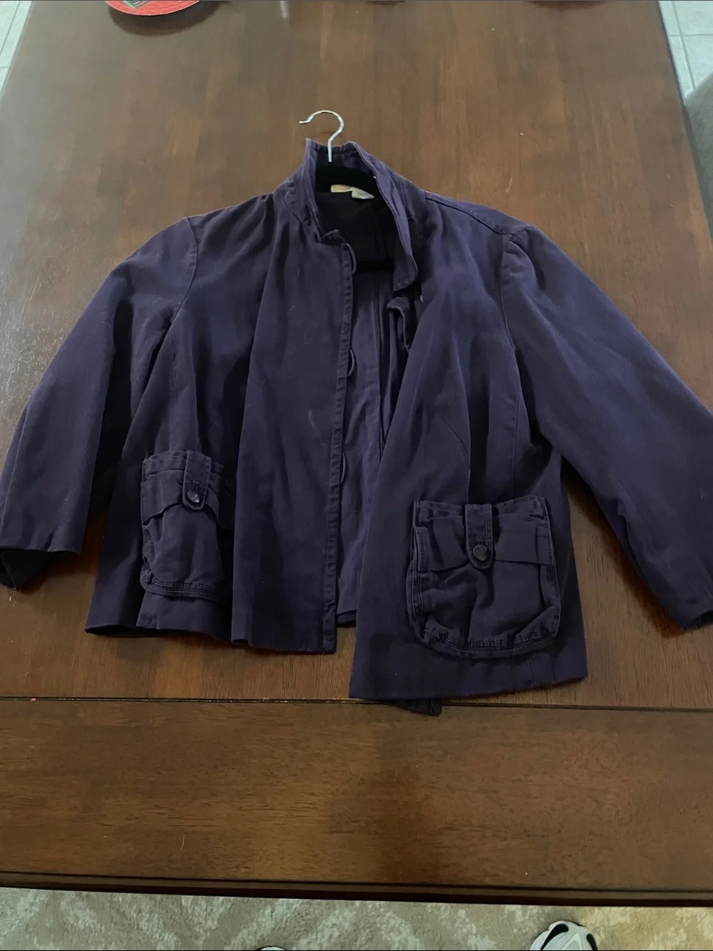 J. Crew Navy Blue Cropped Utility Jacket
